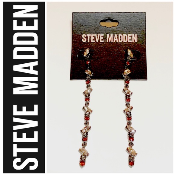 Steve Madden Crystal Drop Earrings - Picture 2 of 11
